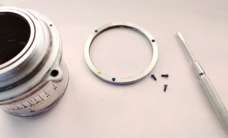 Rangefinder guide ring removed from lens