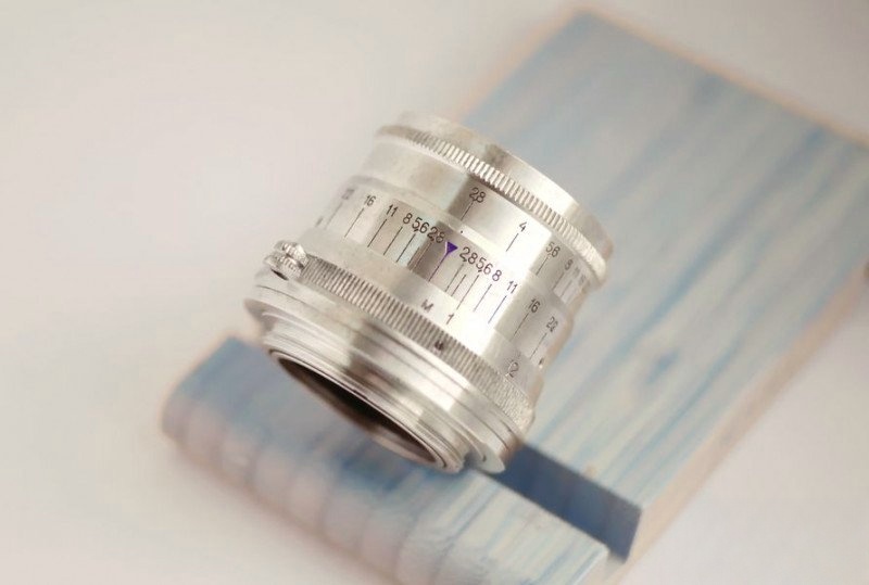 Restored Industar-26m lens front view