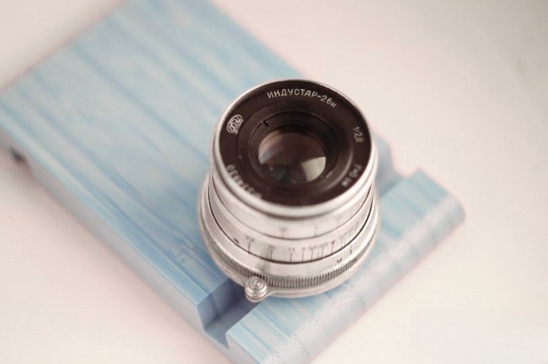 Restored Industar-26m lens rear mount view
