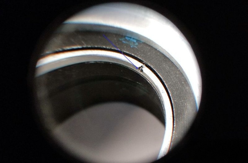 Screw level checked before seating optical block