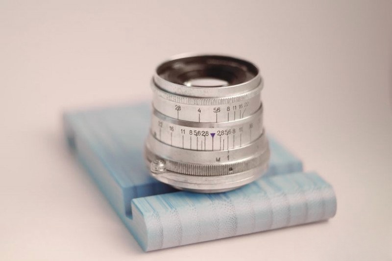 Restored Industar-26m lens aperture ring detail