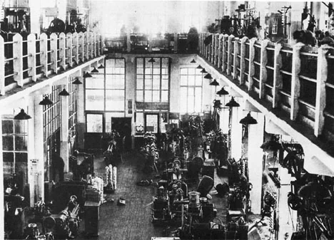 Two-story manufacturing hall where drills were produced at the Dzerzhinsky Commune