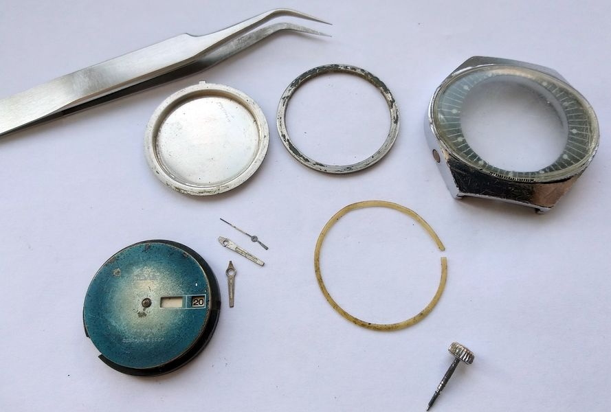 Disassembled case components