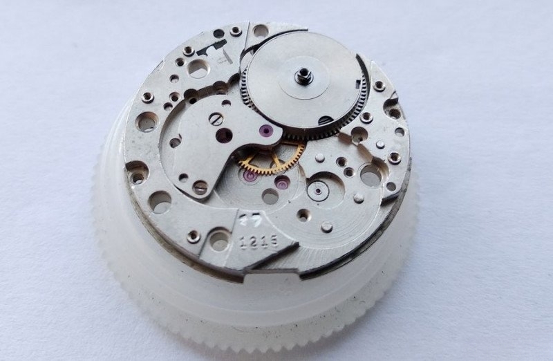 Components removed to access movement heart
