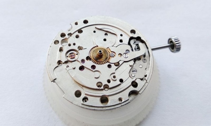 Completed Poljot movement assembly