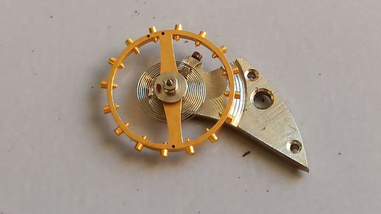 Balance wheel removed