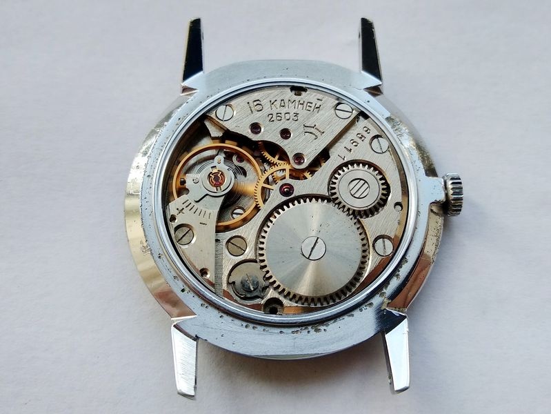 Raketa 2603 movement showing all improvements