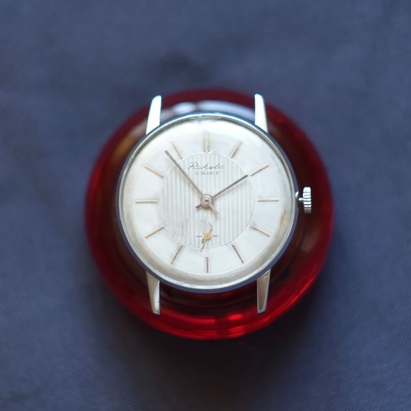 Restored Raketa watch on wrist
