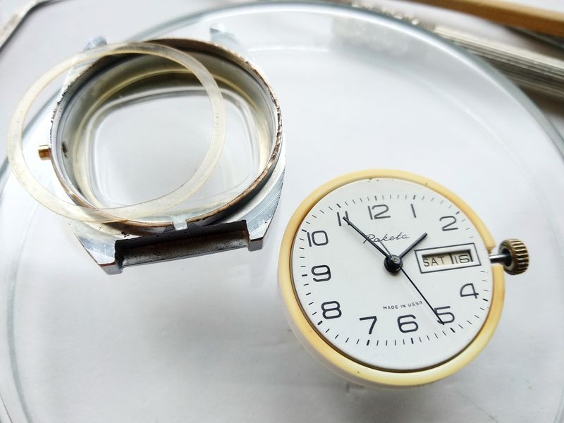 Watch assembly in progress