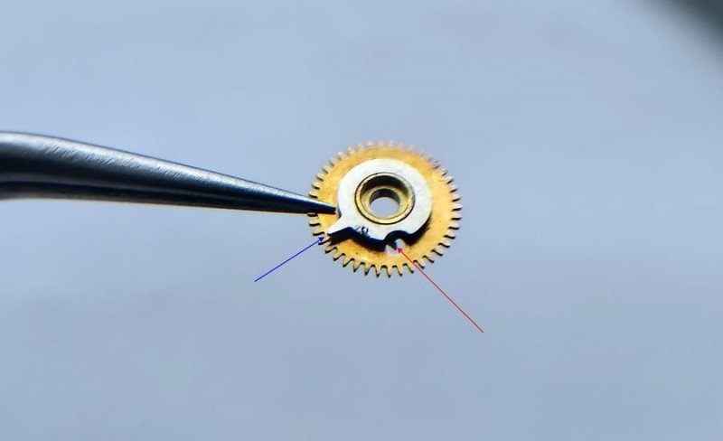 Command wheel from date eccentric side