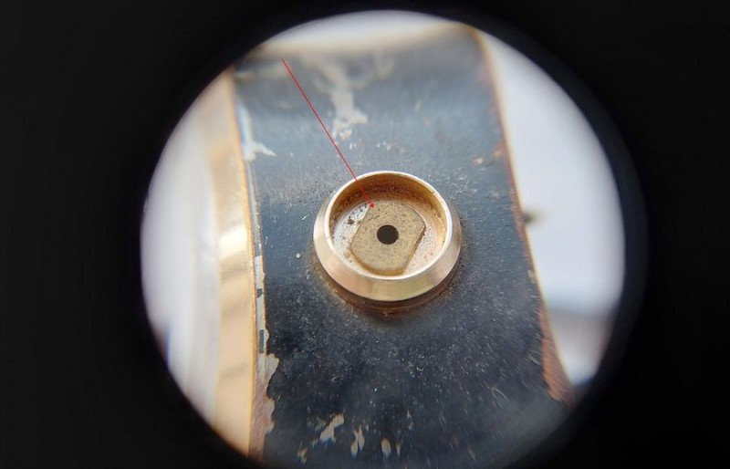 Unscrewing threaded bushing with tweezers