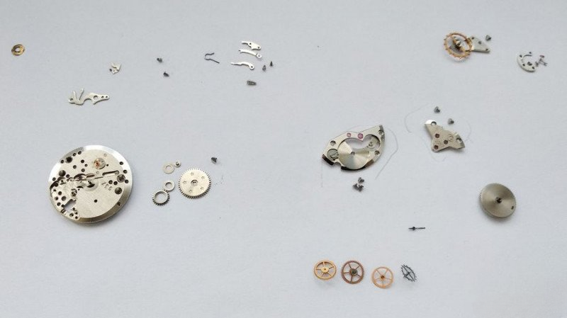 Cleaned main plate ready for assembly