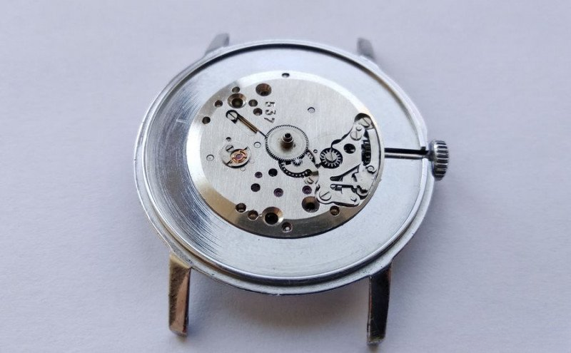 Movement installed in refurbished case