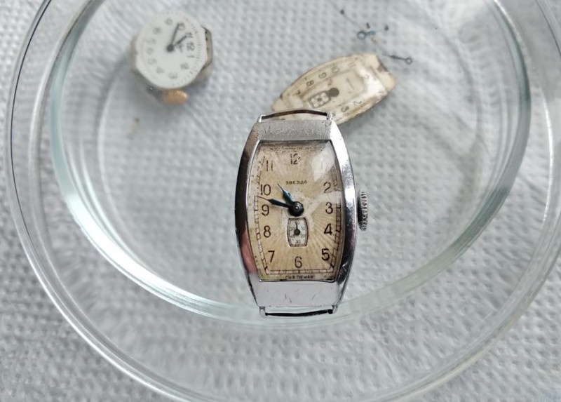 Completed restored Zvezda watch in display box