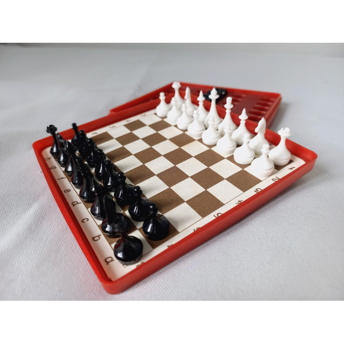 Chess and Checkers Travel Vintage Set on magnets Made in USSR 1980s