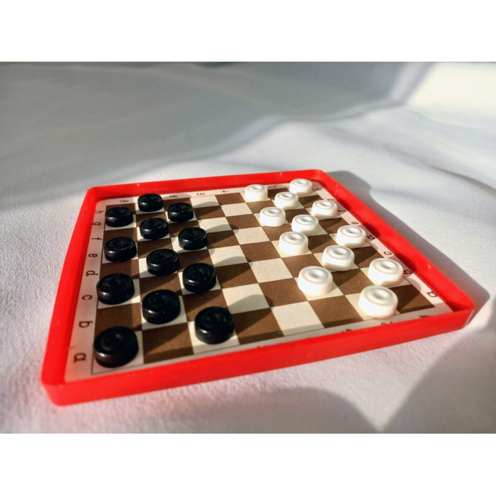 Chess and Checkers Travel Vintage Set on magnets Made in USSR 1980s
