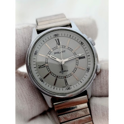 Vintage Poljot Alarm Watch USSR Mechanical 18 Jewels Soviet Wristwatch 1980s