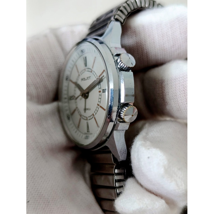 Vintage Poljot Mechanical Alarm Watch USSR 1980s 18 Jewels