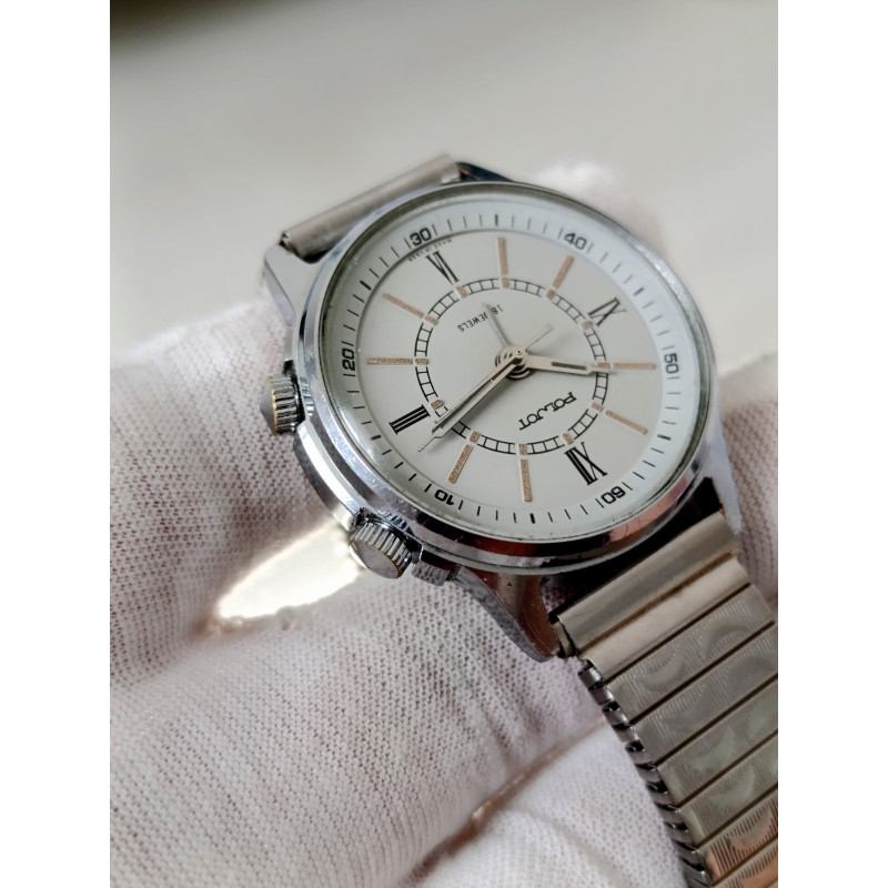 Vintage Poljot Mechanical Alarm Watch USSR 1980s 18 Jewels Vintage Poljot Mechanical Alarm Watch USSR 1980s 18 Jewels
