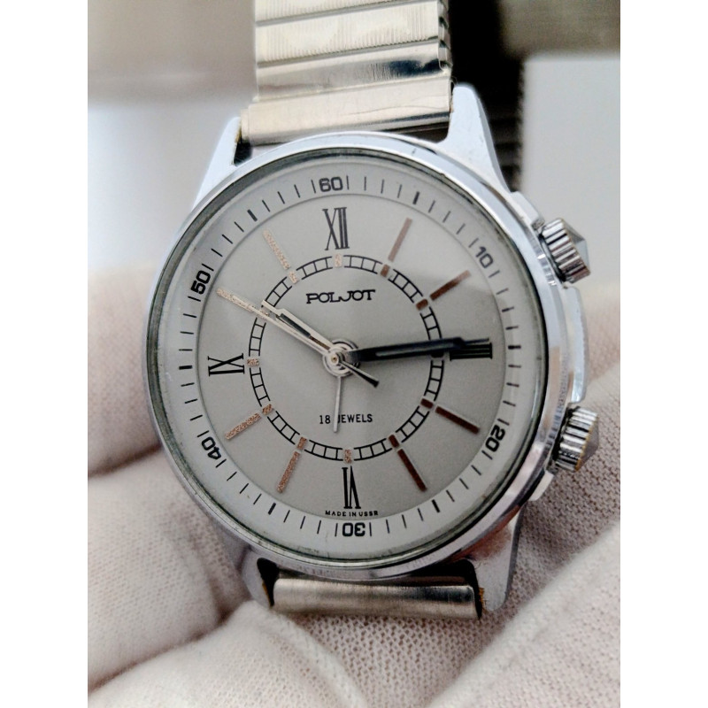 Vintage Poljot Mechanical Alarm Watch USSR 1980s 18 Jewels Vintage Poljot Mechanical Alarm Watch USSR 1980s 18 Jewels