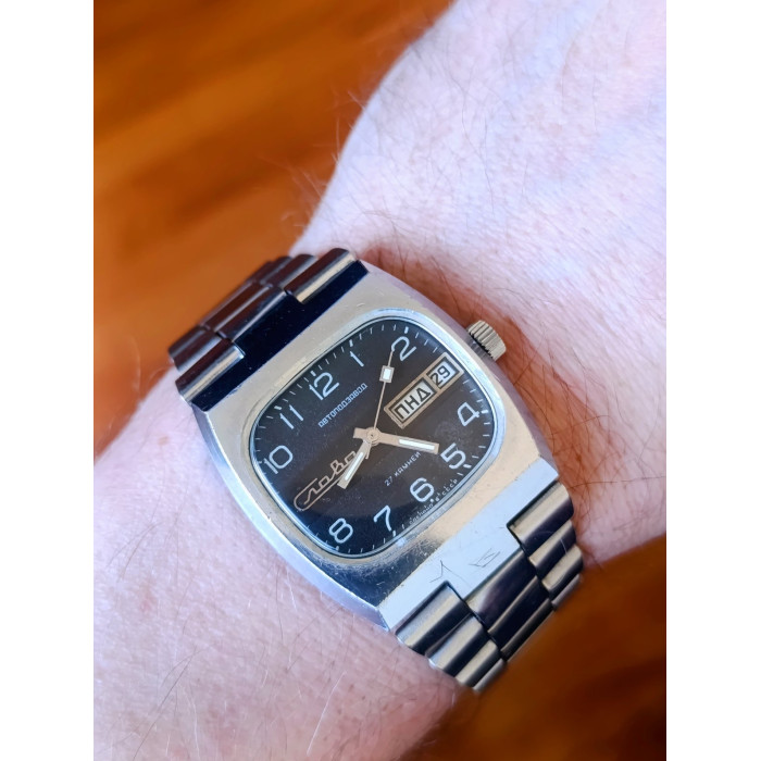 Slava Tank Rare Vintage Men's Automatic Wristwatch Made in USSR 1980s