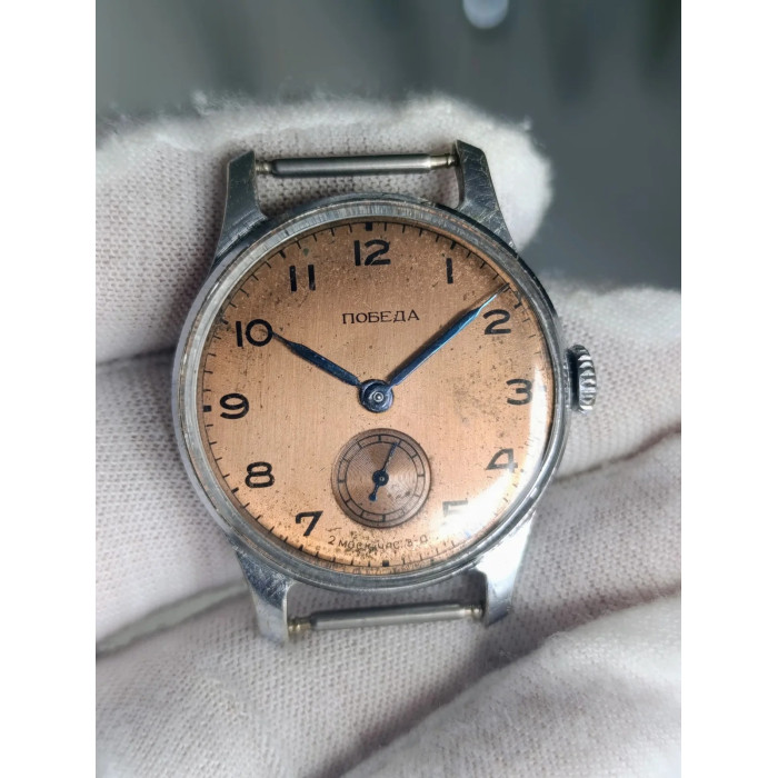 Pobeda 2602 USSR Wristwatch 1950s Men's Mechanical 15 Jewels