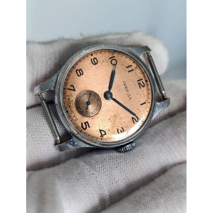 Pobeda 2602 USSR Wristwatch 1950s Men's Mechanical 15 Jewels