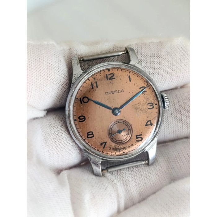 Pobeda 2602 USSR Wristwatch 1950s Men's Mechanical 15 Jewels
