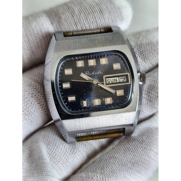 Raketa Biker USSR 1980s Men's Mechanical Wristwatch 19 Jewels