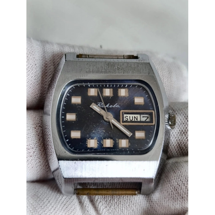 Raketa Biker USSR 1980s Men's Mechanical Wristwatch 19 Jewels