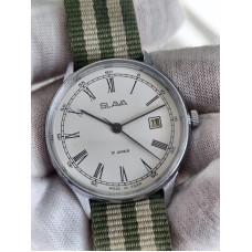 Slava 2414 USSR 1970s Men's Mechanical Wristwatch, 21 Jewels