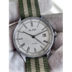 Slava 2414 USSR 1970s Men's Mechanical Wristwatch, 21 Jewels