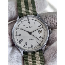 Slava 2414 USSR 1970s Men's Mechanical Wristwatch, 21 Jewels