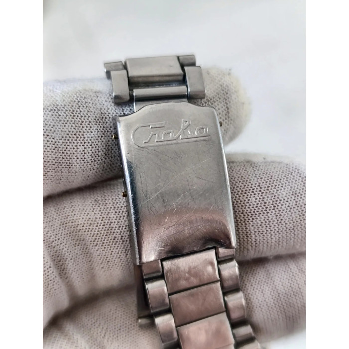 Slava Tank USSR Wristwatch 1980s Men's Automatic 27 Jewels Caliber 2427