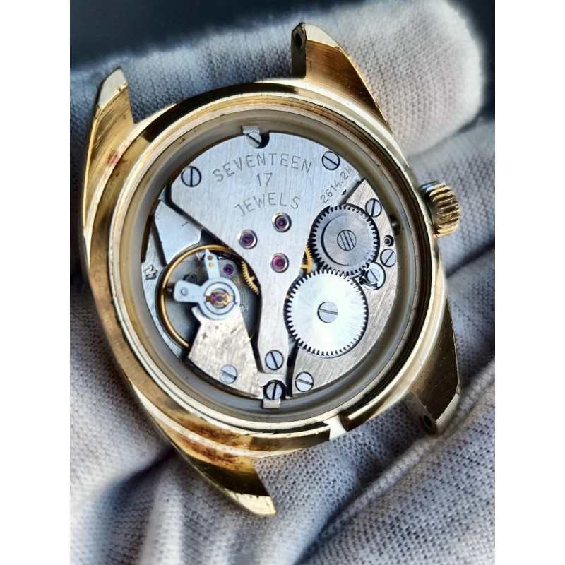 Poljot 2614.2H USSR Men's Wristwatch 1970s 17 Jewels Gold-Plated Poljot 2614.2H USSR Men's Wristwatch 1970s 17 Jewels Gold-Plated