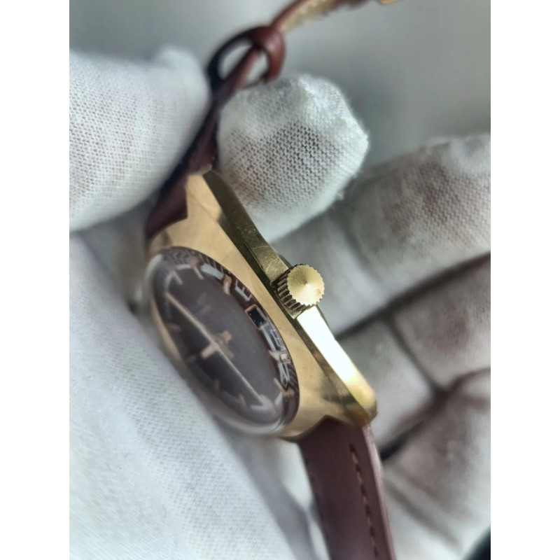 Poljot 2614.2H USSR Men's Wristwatch 1970s 17 Jewels Gold-Plated Poljot 2614.2H USSR Men's Wristwatch 1970s 17 Jewels Gold-Plated