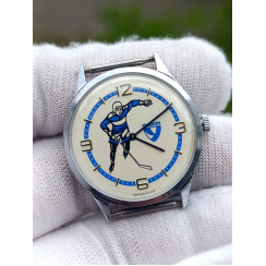 Vintage Chaika 1601A Hockey Player Dial — Serviced Soviet Watch