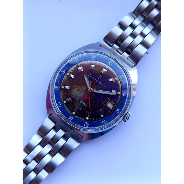 Vintage Komandirskie Soviet Watch Cal. 2234 Hacking Made in USSR Steel Bracelet