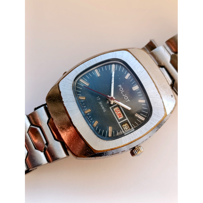 Vintage Poljot 2628.H Soviet Mechanical Watch First Moscow Watch Factory 