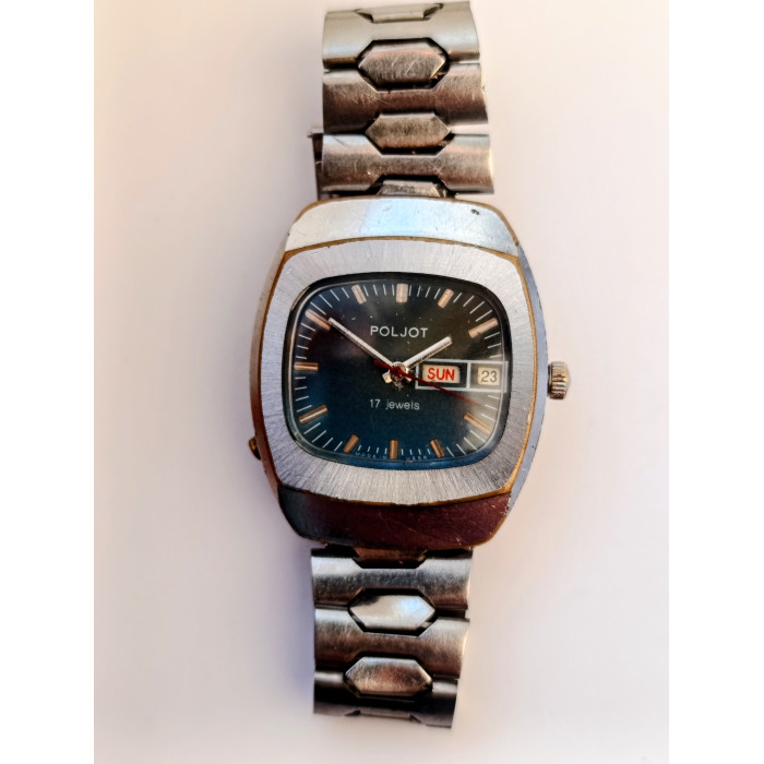 Vintage Poljot 2628.H Soviet Mechanical Watch First Moscow Watch Factory 
