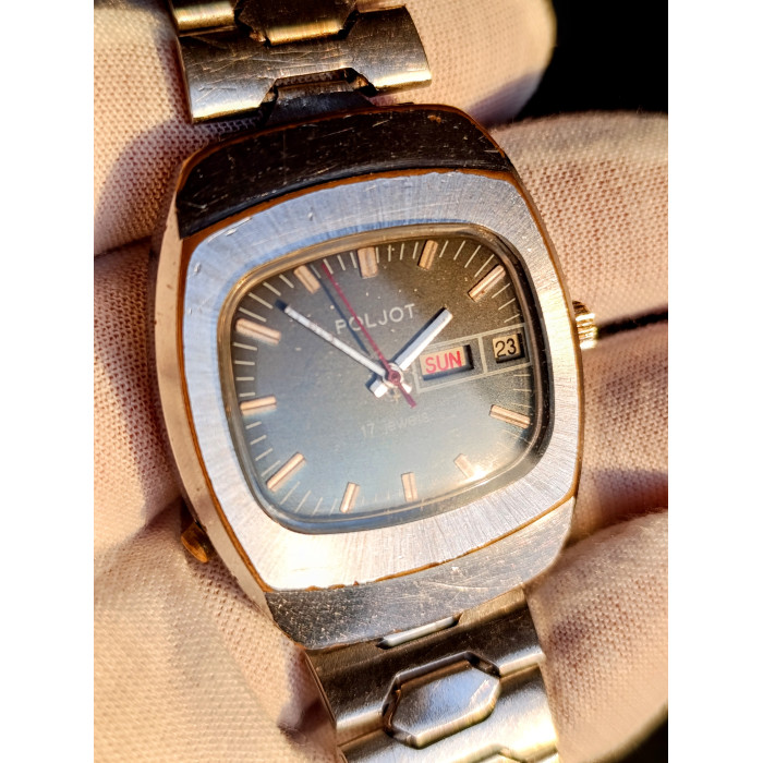Vintage Poljot 2628.H Soviet Mechanical Watch First Moscow Watch Factory 