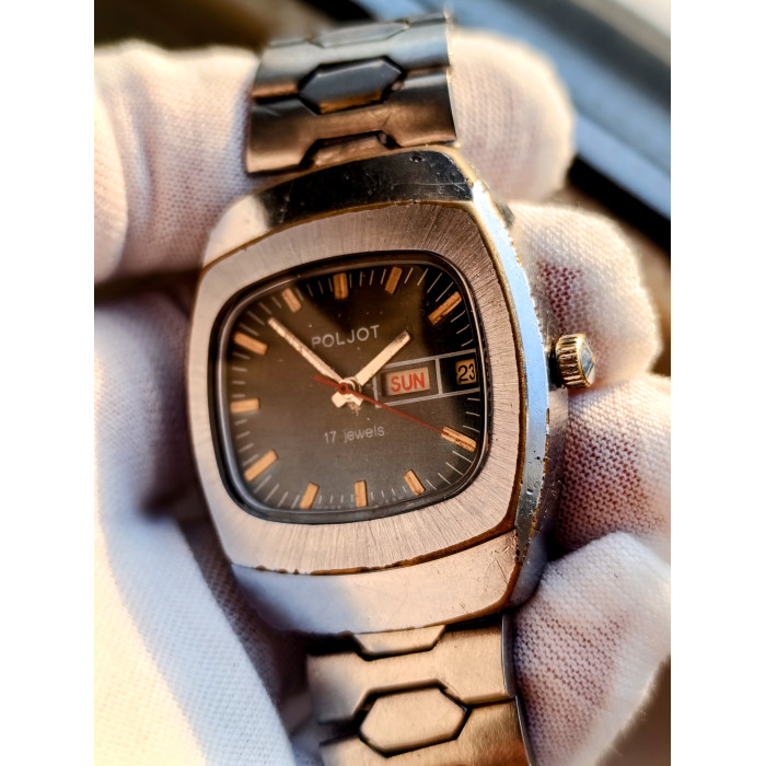 Vintage Poljot 2628.H Soviet Mechanical Watch First Moscow Watch Factory 