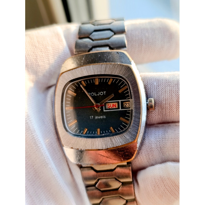 Vintage Poljot 2628.H Soviet Mechanical Watch First Moscow Watch Factory 