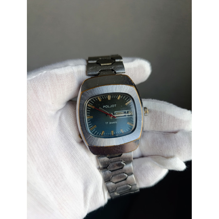 Vintage Poljot 2628.H Soviet Mechanical Watch First Moscow Watch Factory 