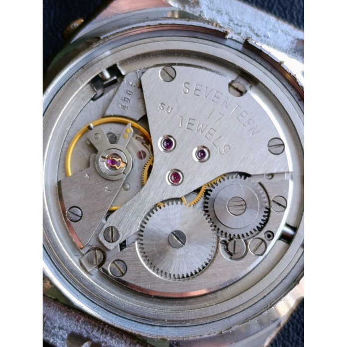 Poljot 2628H Vintage USSR Mechanical Watch First Moscow Watch Factory Blue Dial