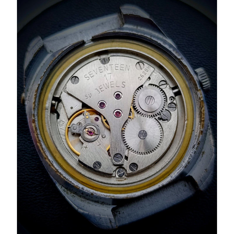 Rare Poljot 2628.H Vintage Cushion Case Watch USSR Rare Poljot 2628.H Vintage Cushion Case Watch USSR