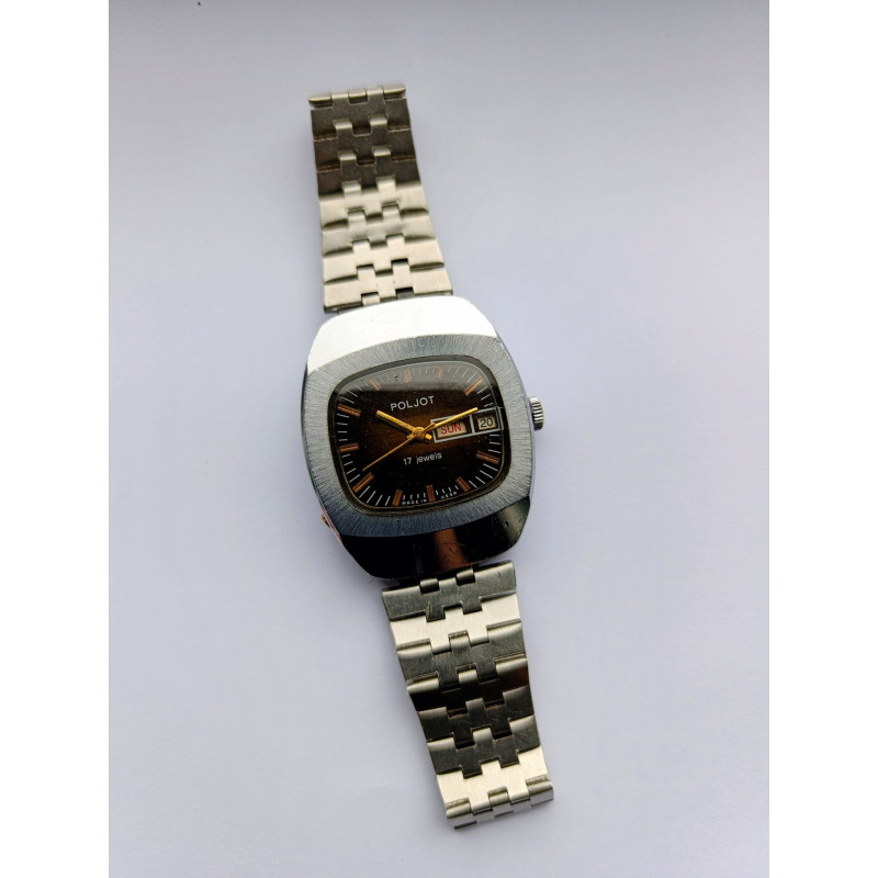 Rare Poljot 2628.H Vintage Cushion Case Watch USSR Rare Poljot 2628.H Vintage Cushion Case Watch USSR