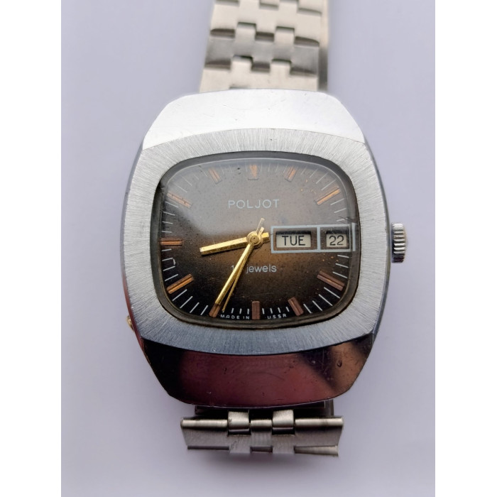 Rare Poljot 2628.H Vintage Cushion Case Watch USSR