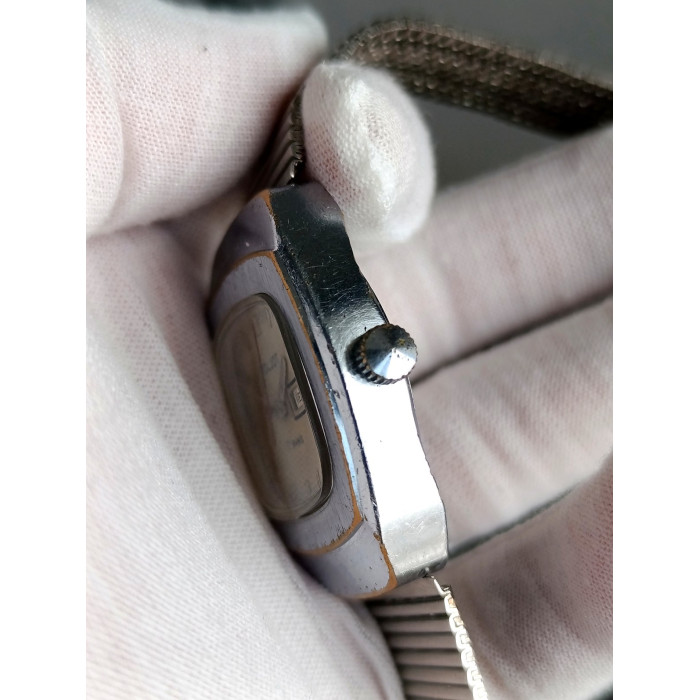 Vintage Poljot 2628.H 1979 USSR Watch Silver Dial NOS ZIM Bracelet