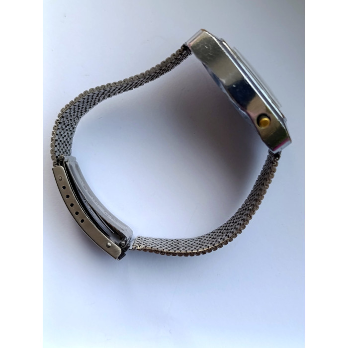 Vintage Poljot 2628.H 1979 USSR Watch Silver Dial NOS ZIM Bracelet